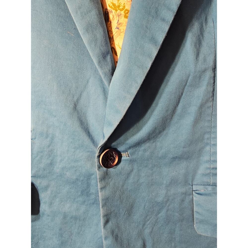 Tailored Recreation Premium Mens Jacket Blazer Medium Blue Floral Lining View 5